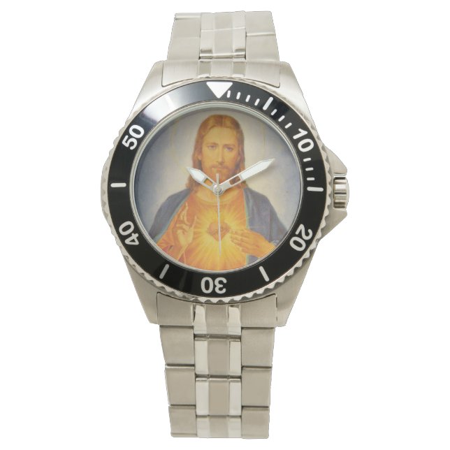 Klassiek Heilig Hart van Jezus Watch Horloge (Voorkant)