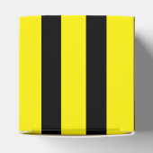 Klassiek helder geel en zwart gestreepte klassieke bedankdoosjes (Bovenkant)