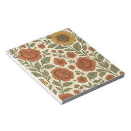 Klassiek Herfst Bloemmotief – Rustic Botanisch Blo Notitieblok