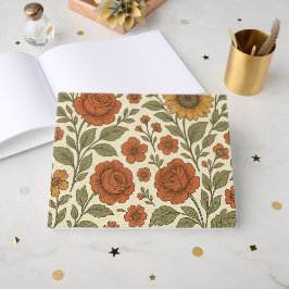 Klassiek Herfst Bloempatroon – Rustische Botanisch Gastenboek