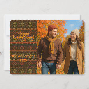 Klassiek herfst fair isle/kleurwerk patroon kaart