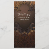 Klassiek Herfst Goud Sierlijke Bladeren Menu (Achterkant)