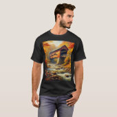klassiek, herfst overdekte brug t-shirt (Voorkant volledig)