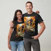 klassiek, herfst overdekte brug t-shirt (Unisex)