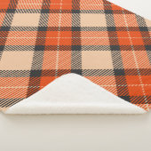 Klassiek herfst pomkin Oranje bruin Tartanpatroon Sherpa Deken (3/4)