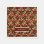 Klassiek herfstblad en Thanksgiving fruitoogst Servet (Voorkant)