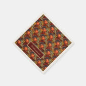 Klassiek herfstblad en Thanksgiving fruitoogst Servet (Hoek)