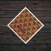 Klassiek herfstblad en Thanksgiving fruitoogst Servet