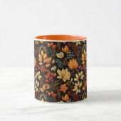Klassiek herfstthema met bladpatroon mok (Midden)