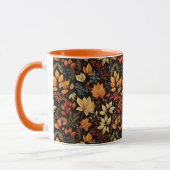 Klassiek herfstthema met bladpatroon mok (Links)
