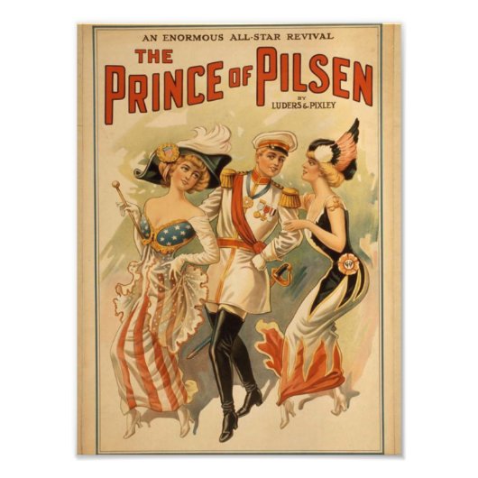 Klassiek herleefd: Prins van Pilsen Leuk wacht Foto Afdruk (Voorkant)