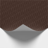 Klassiek herringbone bruin patroonpapier cadeaupapier (Hoek)