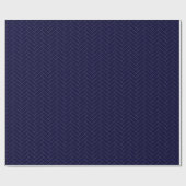 Klassiek herringbone Dark Blue Pattern Cadeaupapier (Vlak)