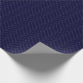 Klassiek herringbone Dark Blue Pattern Cadeaupapier (Hoek)