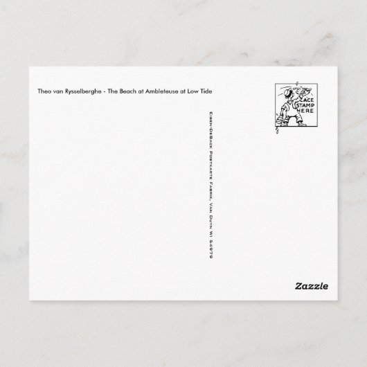Klassiek het Schilderen Briefkaart (Achterkant)