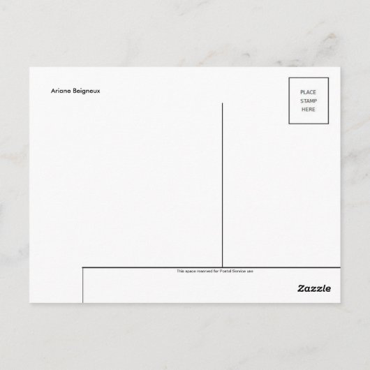 Klassiek het Schilderen Briefkaart (Achterkant)