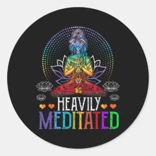 Klassiek Hevig Gemediteerd - Grappige Meditatie En Ronde Sticker