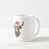 Klassiek Highland Koe Kerstdesign met Sinterklaas Koffiemok (Voorkant rechts)