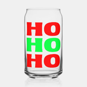 Klassiek Ho Ho Ho Kerst Can Glas voor Feestelijk