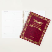 Klassiek Hoesje Gold Foliage Crimson Damask Planner (Display)