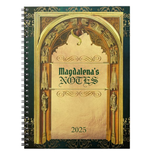 Klassiek Hoesje Medieval Architectuur Antiek Notitieboek (Voorkant)