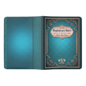 Klassiek Hoesje Traditioneel annament Turquoise Extra Groot Moleskine Notitieboekje (Geopend)