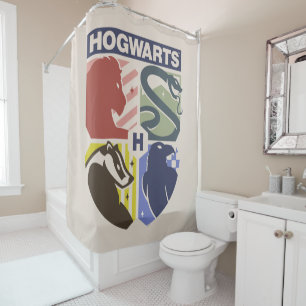 Klassiek HOGWARTS™ Gestempeld Wapen Douchegordijn