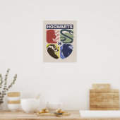 Klassiek HOGWARTS™ Gestempeld Wapen Poster (Keuken)