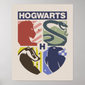 Klassiek HOGWARTS™ Gestempeld Wapen Poster (Voorkant)