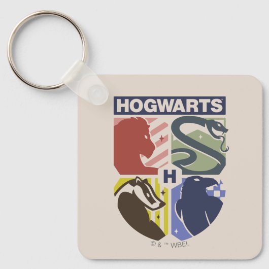 Klassiek HOGWARTS™ Gestempeld Wapen Sleutelhanger (Voorkant)