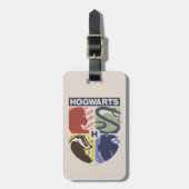 Klassiek HOGWARTS™ Gestempeld Wapenembleem Bagagelabel (Voorkant verticaal)