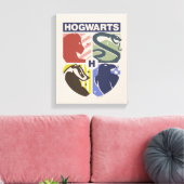 Klassiek HOGWARTS™ Gestempeld Wapenembleem Canvas Afdruk (Insitu (Woonkamer))