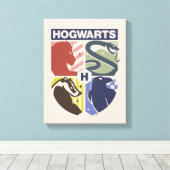 Klassiek HOGWARTS™ Gestempeld Wapenembleem Canvas Afdruk (Insitu (Houten vloer))