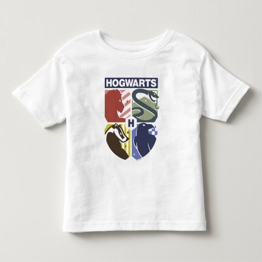 Klassiek HOGWARTS™ Gestempeld Wapenembleem Kinder Shirts (Voorkant)