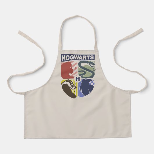 Klassiek HOGWARTS™ Gestempeld Wapenembleem Schort (Voorkant)