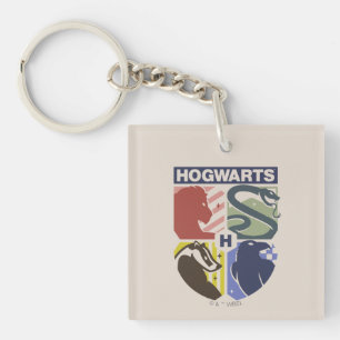 Klassiek HOGWARTS™ Gestempeld Wapenembleem Sleutelhanger