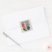 Klassiek HOGWARTS™ Gestempeld Wapenembleem Vierkante Sticker (Envelop)