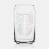 Klassiek HOGWARTS™ met gestempeld wapen Blikvorm Glas (Achterkant)