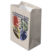 Klassiek HOGWARTS™ met gestempeld wapen Medium Cadeauzakje (Achterkant Gekanteld)