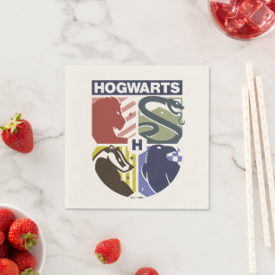 Klassiek HOGWARTS™ met gestempeld wapen Servet