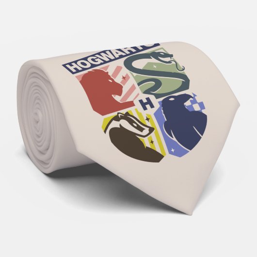Klassiek HOGWARTS™ met gestempeld wapen Stropdas (Opgerold)