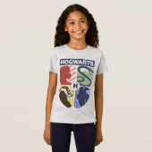 Klassiek HOGWARTS™ met gestempeld wapen T-shirt (Voorkant volledig)
