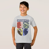 Klassiek HOGWARTS™ met gestempeld wapen T-shirt (Voorkant volledig)