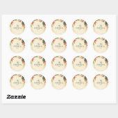 Klassiek Holly Berry Kerstfeest Ronde Sticker (Vel)