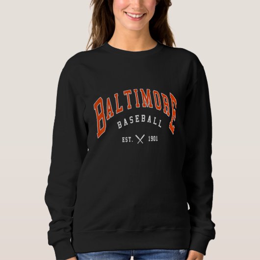 Klassiek Honkbal Baltimore Maryland Trui (Voorkant)