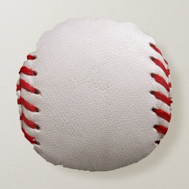 Klassiek honkbal en softbal rode stiksels rond kussen (Voorkant)