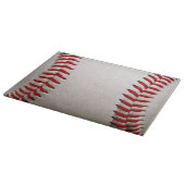 Klassiek honkbal en softbal rode stiksels snijplank (Hoek)
