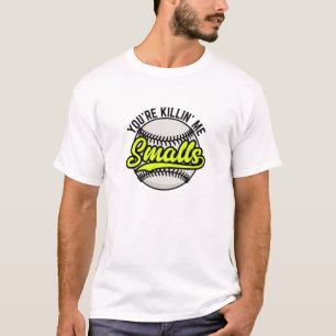 Klassiek honkbal met gebogen tekst t-shirt
