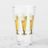Klassiek hoog glas koude bier, alcoholische drank (Achterkant)