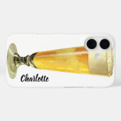Klassiek hoog glas koude tochtbier, alcoholische d Case-Mate iPhone case (Achterkant (horizontaal))